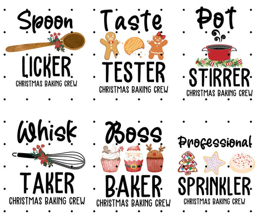 Christmas Baking Crew Funny Family Matching Christmas T-Shirts, Holiday Baking Team, Kitchen Food Pun Shirts