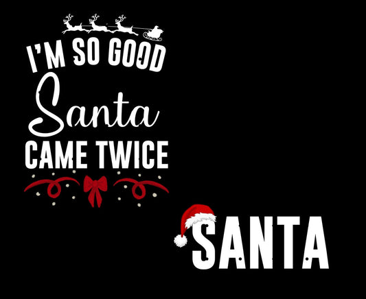 Funny Christmas Couples Shirts, Matching Holiday Tees, Santa Came Twice, His and Hers Christmas Party Shirts, Matching Santa Shirts