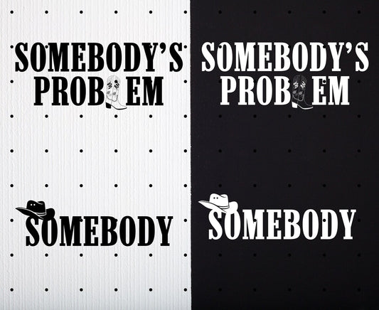 Somebody's Problem Funny Couples T-Shirts Bundle - Country Music, Couple Shirts, Country Song Lover, Cowboy Western Tees