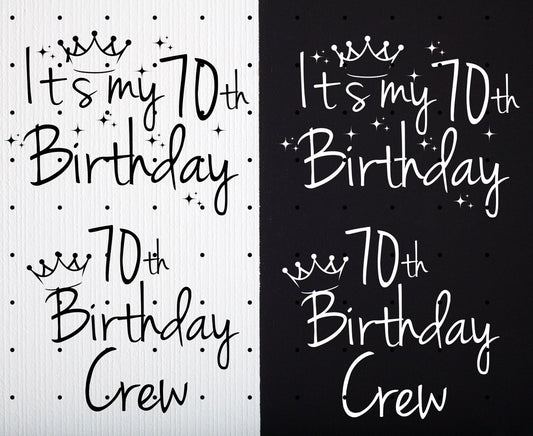 70th Birthday Crew T-Shirt, Milestone Birthday Shirts, It’s My 70th Birthday Tee, Matching Party Shirts, Birthday Queen Squad Apparel