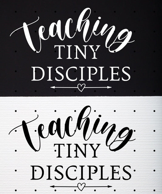 Teaching Tiny Disciples Christian Teacher T-Shirt, Homeschool Mom Gift, Faith Jesus Bible Quote Apparel