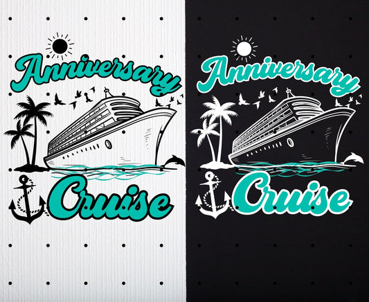 Custom Anniversary Cruise T-Shirts, Couples Honeymoon Trip Cruise Squad Vacation Shirts, His and Hers Cruise Couples Gift Apparel