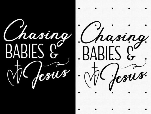 Chasing Babies And Jesus T-Shirts, Christian Mama Christian Mom Shirt, Praying Mom Gift, Mother's Day Blessed Mom Life Apparel