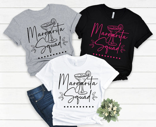 Margarita Squad T-Shirt, Cinco de Mayo Fiesta Squad Shirt, Mexico Vacation Tees, Bachelorette Party, Margarita Drinking Shirt, Girls Night Out Apparel