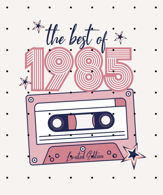 1985 Birthday T-Shirt, Best of 1985 Retro Shirt, 40th Birthday Shirt Design, Vintage Cassette Tee, 1980s Birthday Gift, Limited Edition T-Shirt