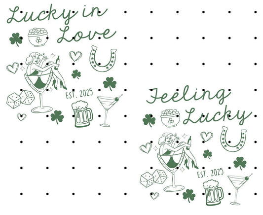 Lucky In Love Bachelorette Shirts, St Patricks Day Party Tees, Lucky Bride, Irish Bride, St. Patty's Bach Party Apparel, Irish Wedding T-Shirts