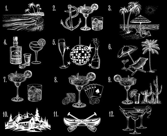 Custom Bachelorette Birthday Party T-Shirts, Social Club Matching Shirts, Beach Girls Trip, Bach Club Apparel, Birthday Trip Tees