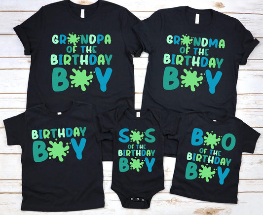 Family Matching Paint Party T-Shirts | Paint Birthday Boy Shirt | Art Theme Party Apparel | Paint Splash Shirts