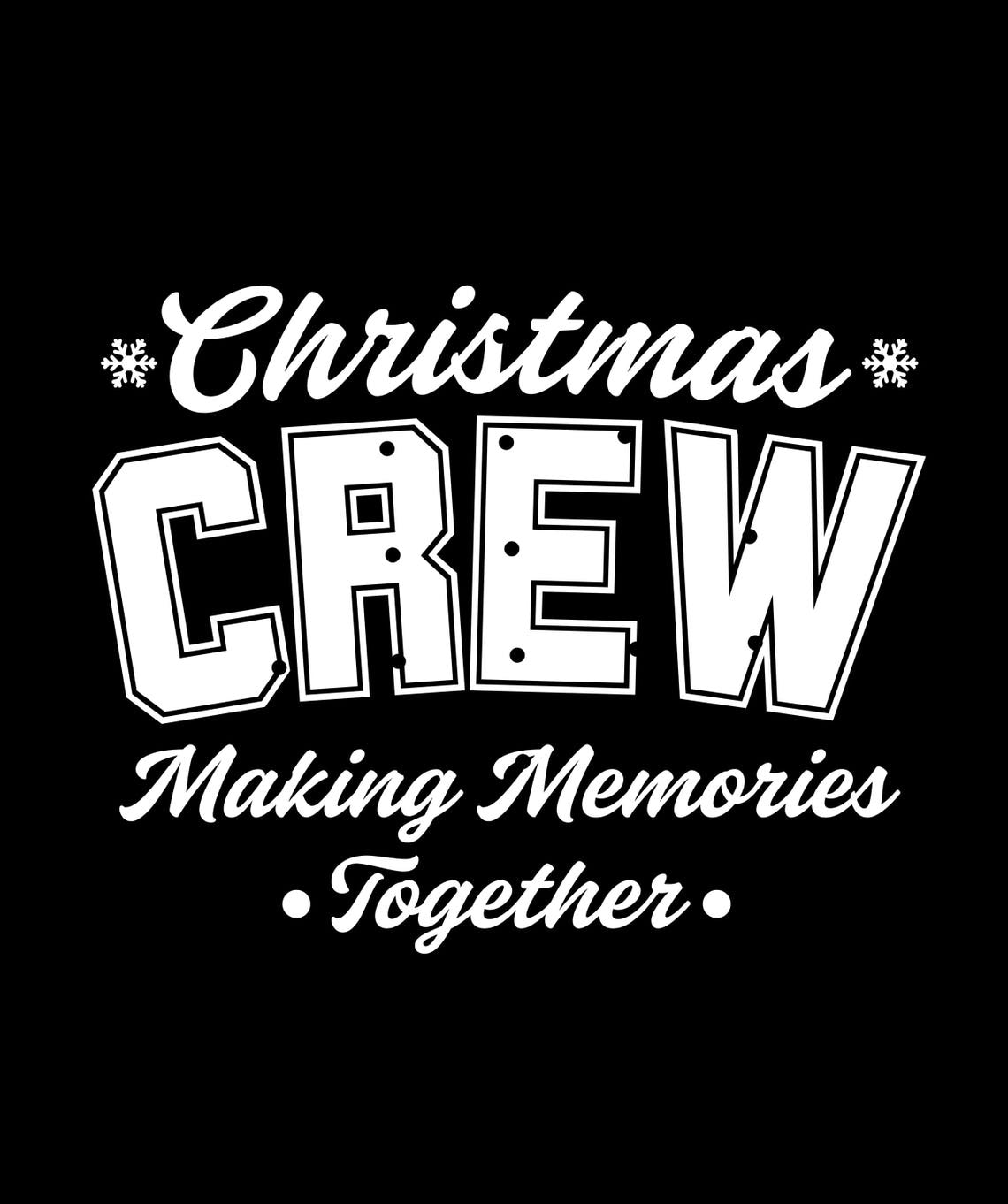 Christmas Crew Family Matching T-Shirts Bundle, Holiday Group Shirt Design, Xmas Party Tees