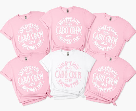 Personalized Birthday Trip T-Shirt, Custom Birthday Crew Shirts, Girls Trip Tee, Beach Party Crew Apparel, Birthday Gift, Travel Party Shirt