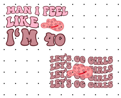 Let's Go Girls Man I Feel Like I'm 40 T-Shirts, Nashville 40th Birthday Trip Shirts, Girls Weekend Nash Bash Apparel