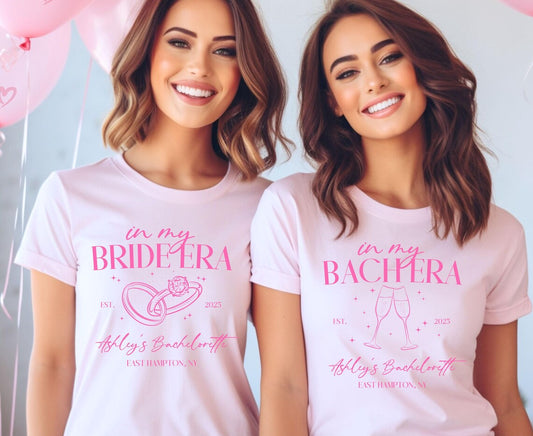Bachelorette Party Tees, Eras Custom Bachelorette Shirts, In My Bride Era, In My Bach Era, Bridal Party Gifts, Social Club, Future Mrs Bride Shirt