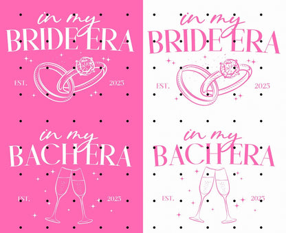 Bachelorette Party Tees, Eras Custom Bachelorette Shirts, In My Bride Era, In My Bach Era, Bridal Party Gifts, Social Club, Future Mrs Bride Shirt
